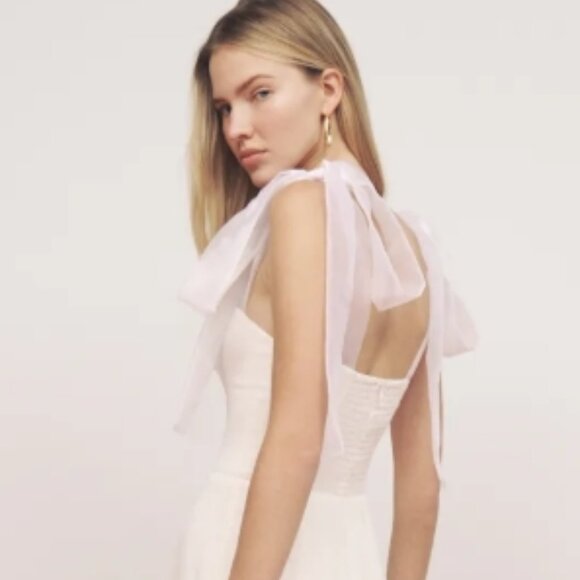 Reformation: Kairo Ivory Bridal Wedding Dress Size 4 - Only Worn Once! - Picture 3 of 3